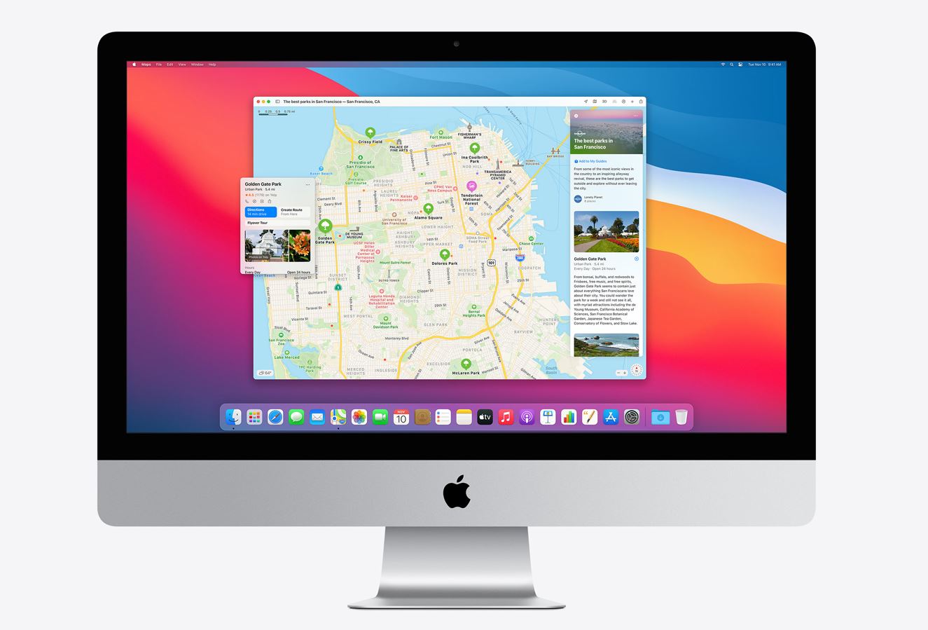 Apple macOS big Sur Karten App