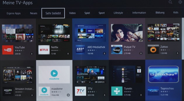 Samsung Tizen TV Sehr beliebt