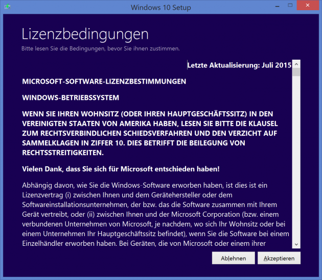 Windows 10 herunterladen 8