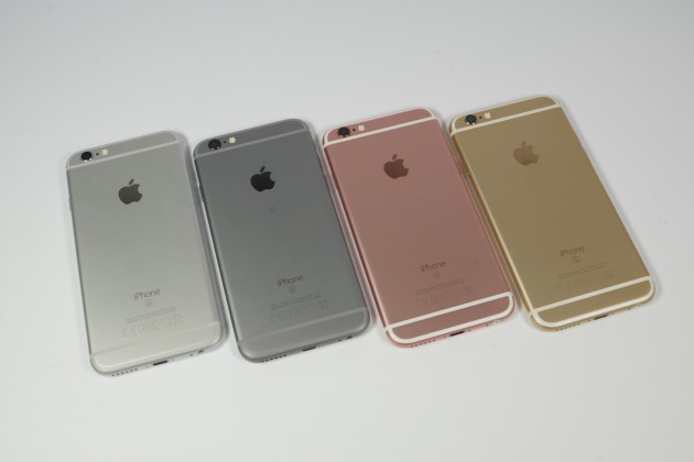 Test iPhone 6s Rueckseiten alle Farben