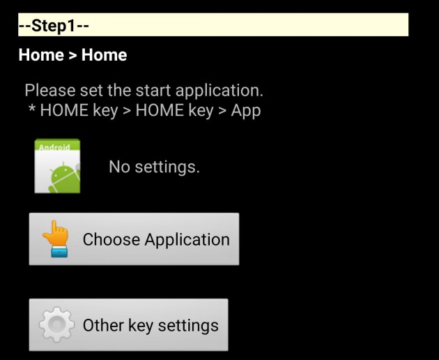 Shortcuts Android-Tasten Schritt 2