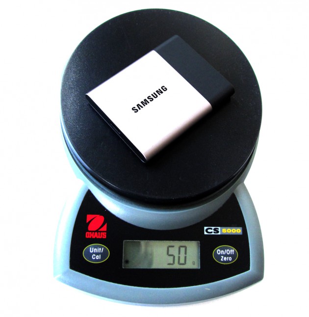 Samsung-portable-SSD-T3---Gewicht