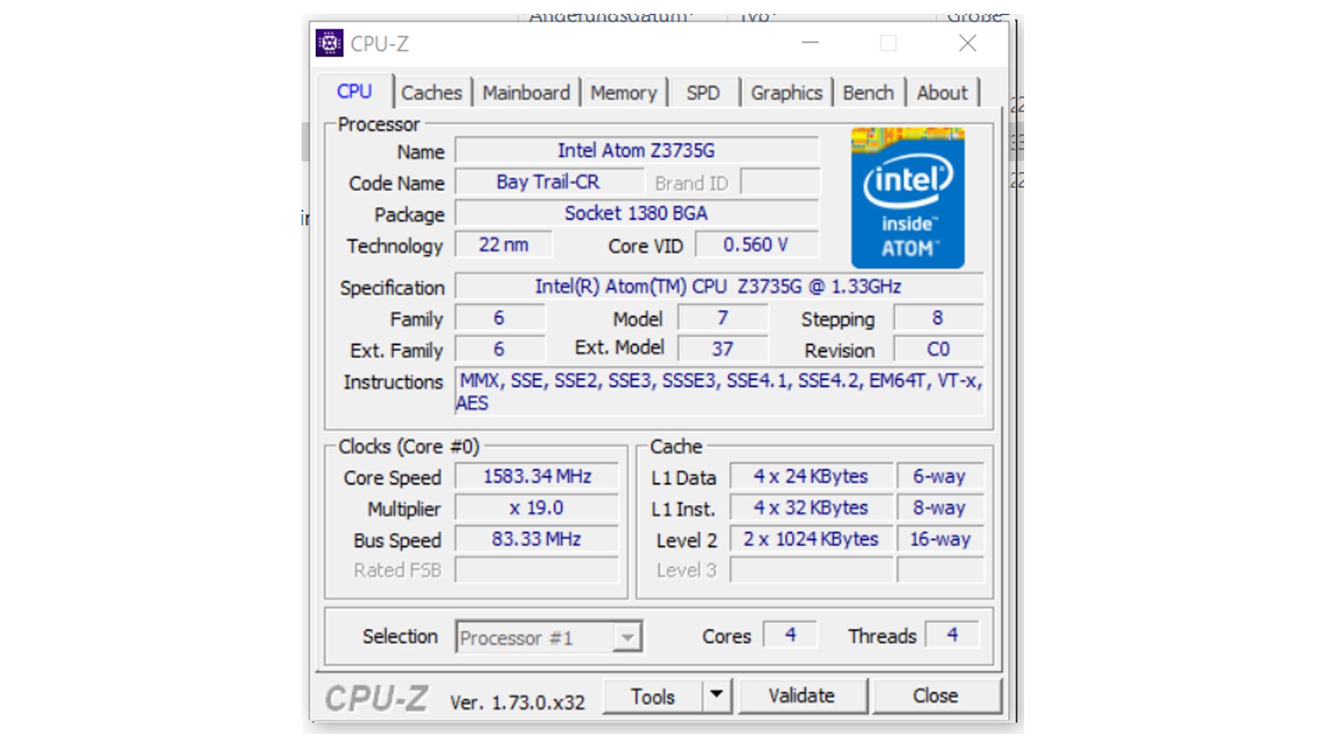 MEDION®-AKOYA®-E8201T-(MD-99751)—CPU-Z—Prozessor