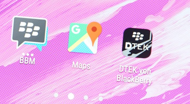 BlackBerry DTEK50 DTEK-App auf Homescreen