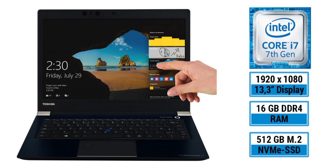 Toshiba Portégé X30-D-123 – Leichtes Ultrabook mit In-Cell Touchscreen und langer Akkulaufzeit