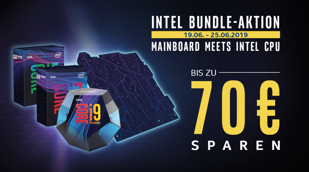 Bundle Aktion: Spare bis zu 70 Euro bei Mainboard und Intel-CPU