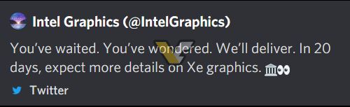 Intel Xe Tweet Credits Videocardz