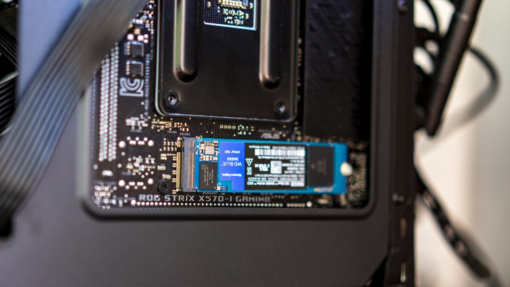 WD Blue SN550 PCIe NVMe SSD verbaut