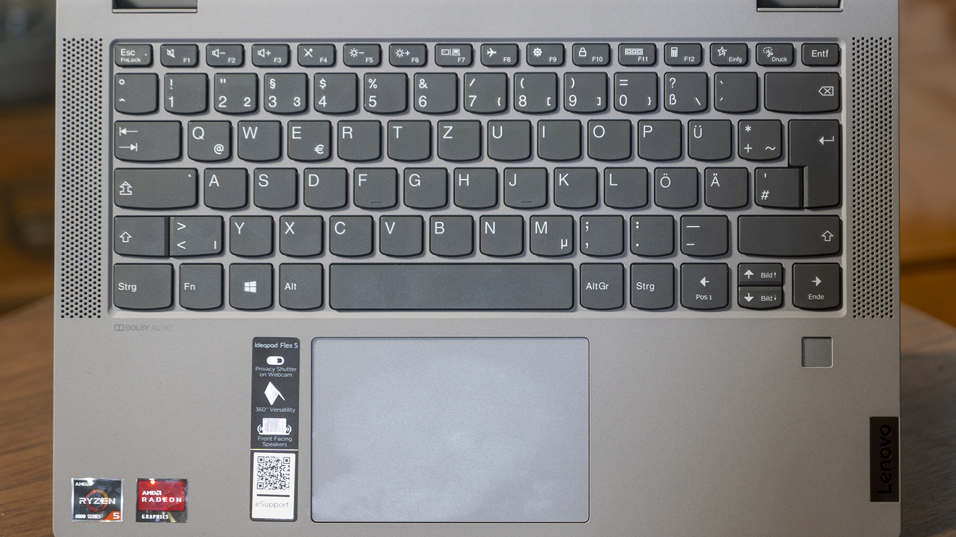 Lenovo IdeaPad Flex 5 Keyboard Keyboard long shot