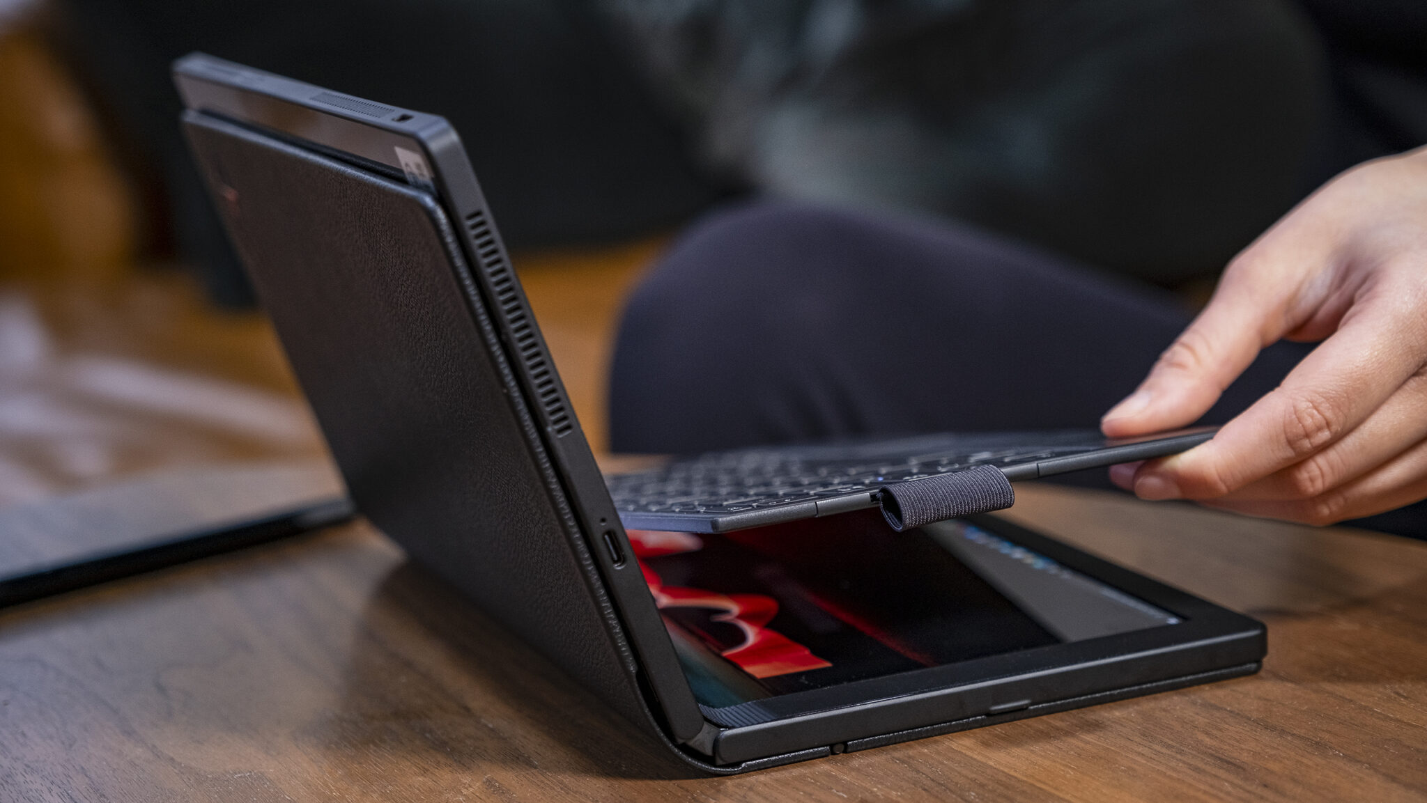 Lenovo ThinkPad X1 Notebook Modus Display Tastatur ab