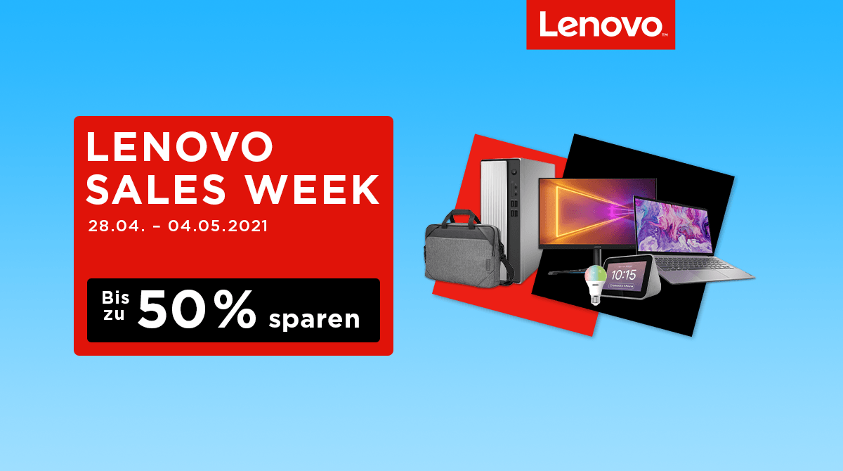 Sicher dir bis zu 50% Rabatt bei der Lenovo Sales Week