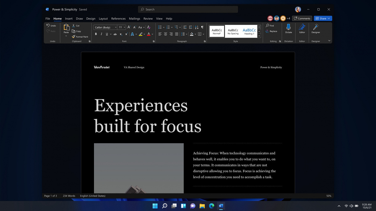Mit Windows 11 bekommt auch Office einen neuen Look