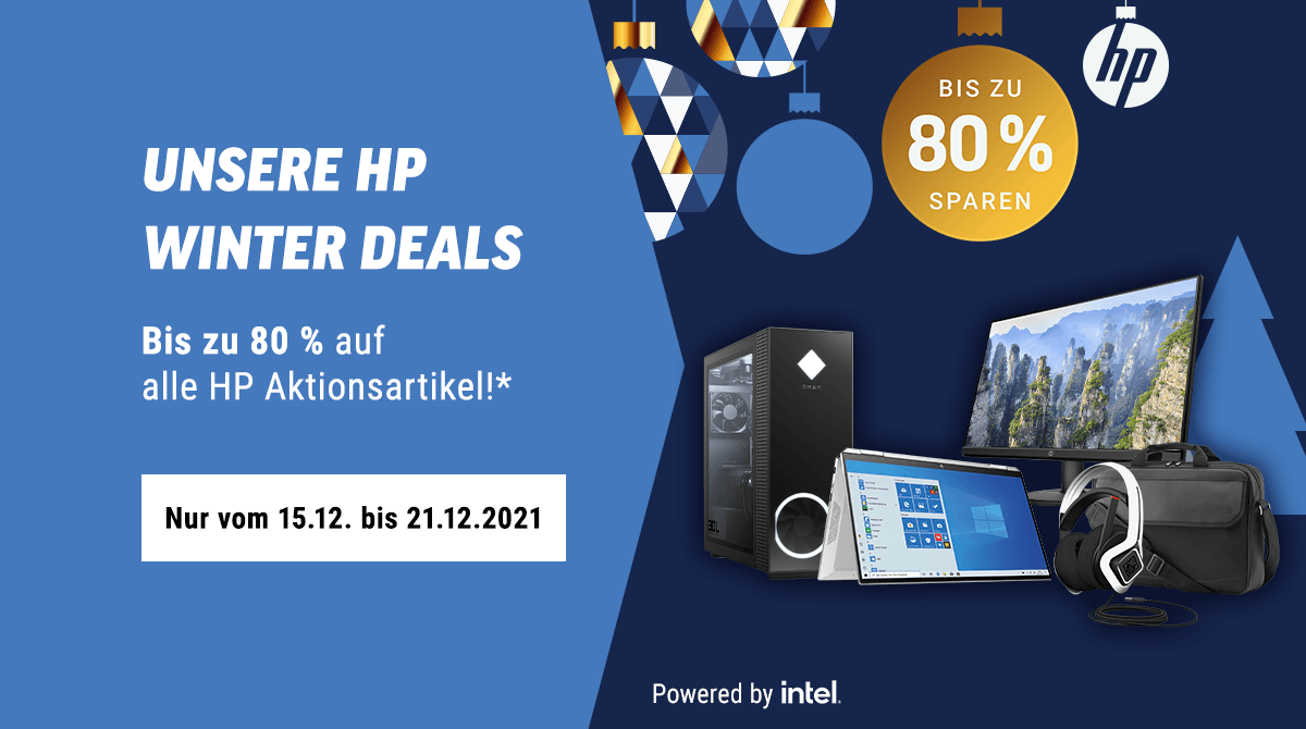 Spare bis zu 80% bei den HP Winter Deals