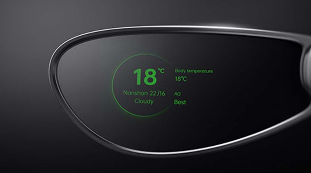 Oppo Air Glass ist ein aR-Monokel und wird auf die Brille geklippt