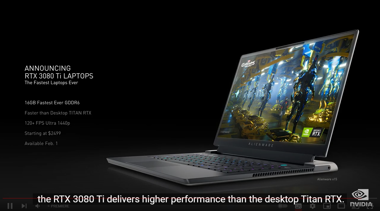 CES 2022: Nvidia stellt 3070 Ti/3080 Ti für Notebooks und 3050 für Desktops vor