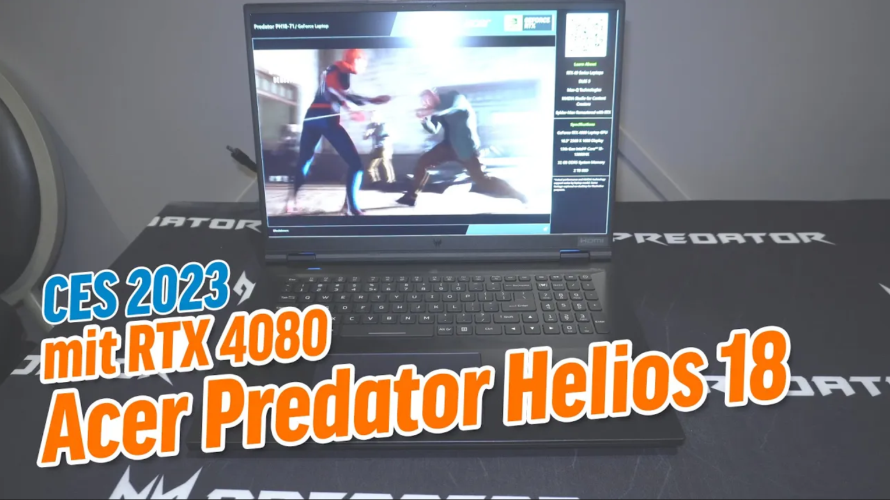 CES 2023 | Acer Predator Helios 18 – Gaming-Notebook mit RTX 4080 im Hands-On (Video)