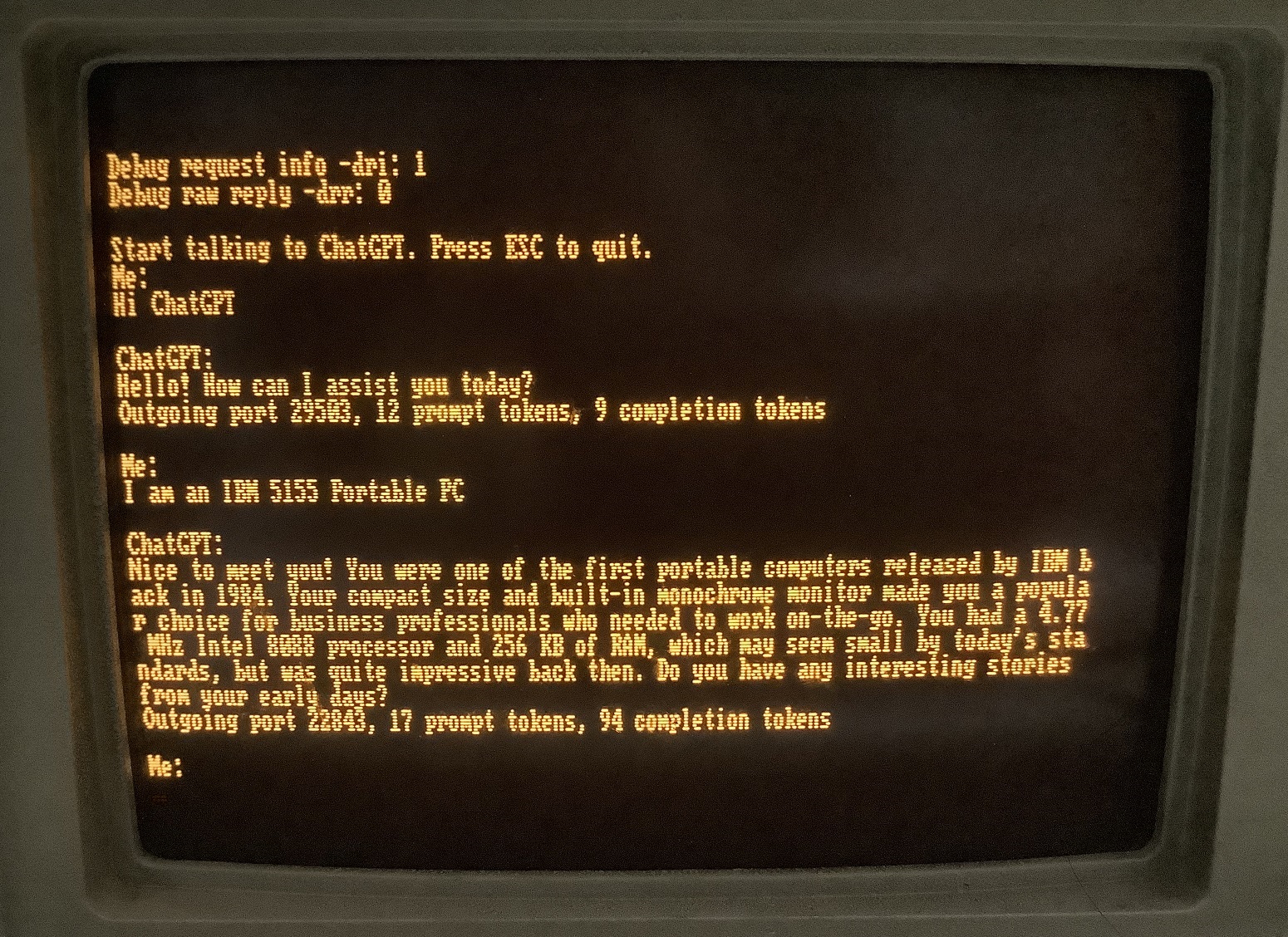Einfach, weil man es kann: ChatGPT läuft auf einem IBM-PC von 1984